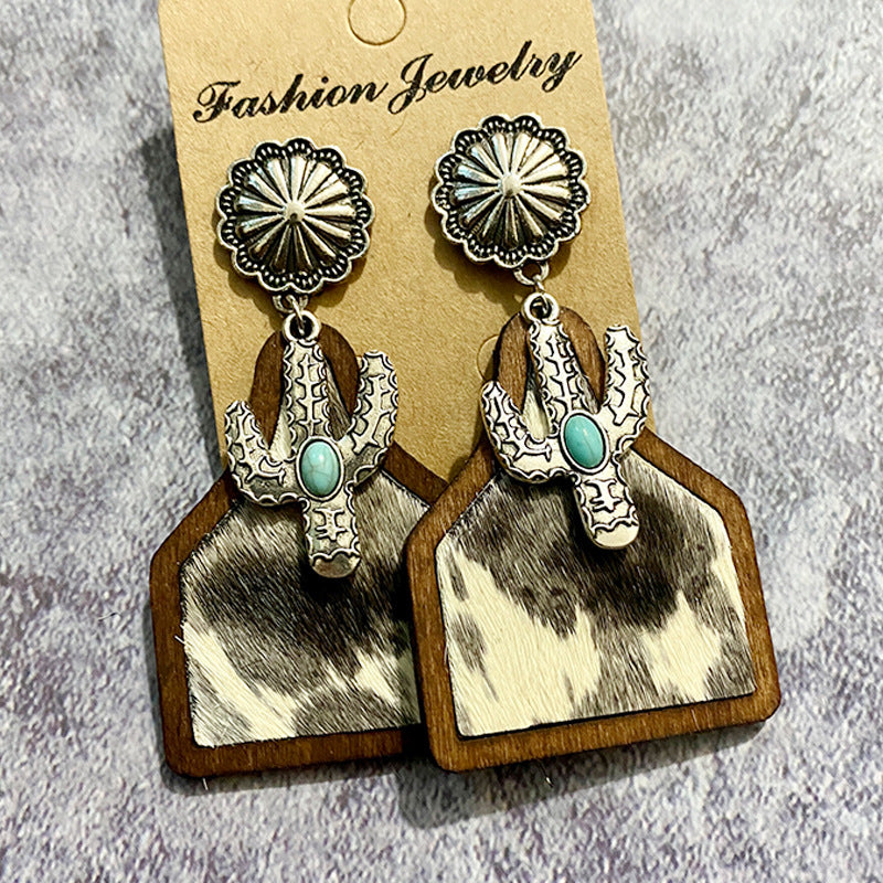 Western Boho Vintage Horse Cross Earrings - product image 7