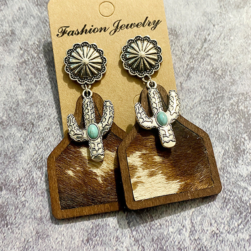 Western Boho Vintage Horse Cross Earrings - product image 6