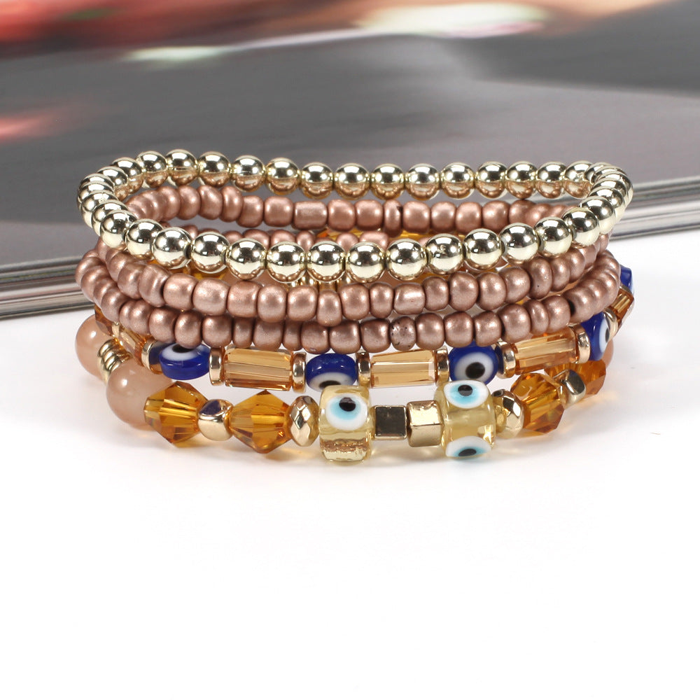 Boho Cross Beaded Bracelet for Women