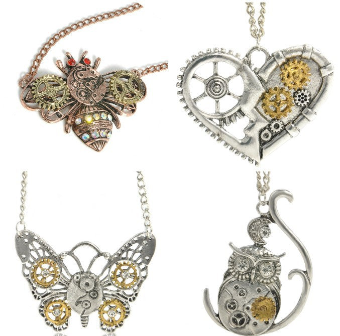 Vintage Heart Butterfly Bee Necklace - product image 1