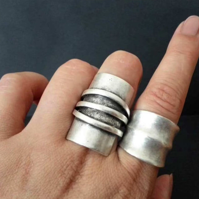 Vintage Statement Geometric Cross Ring - product image 11