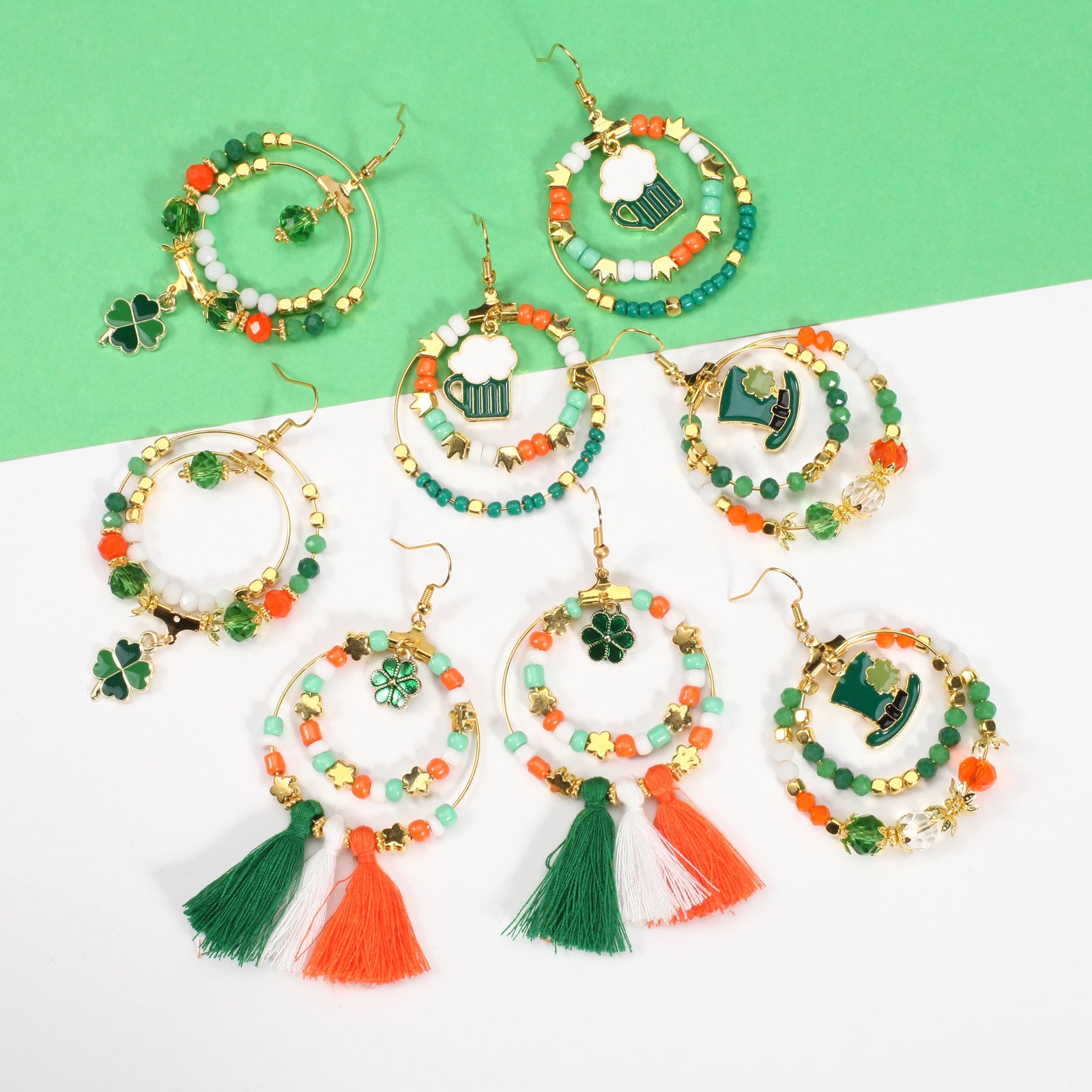 Wine Glass Beaded Crystal Earrings - product image 12