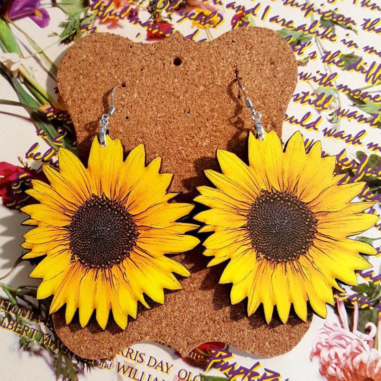 Floral Wood Earrings - product image 1