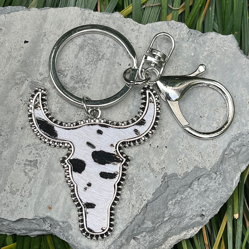 Western Vintage Cow Skull Cross Leather Necklace - product image 3