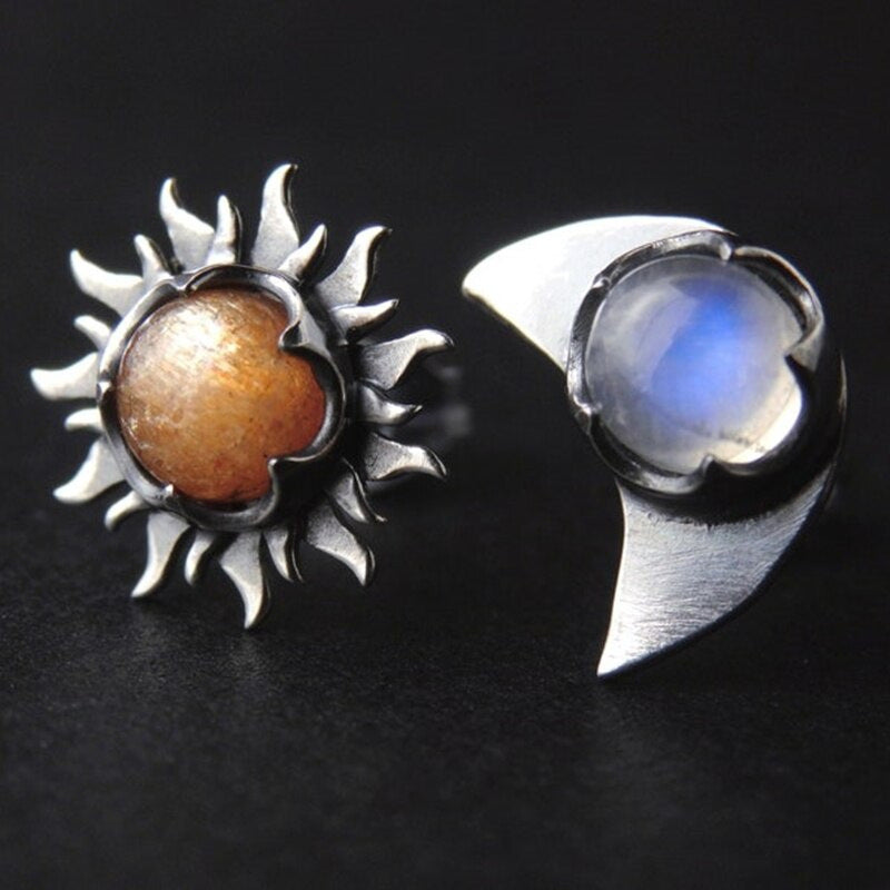 Boho Vintage Moon Cross Earrings - product image 1