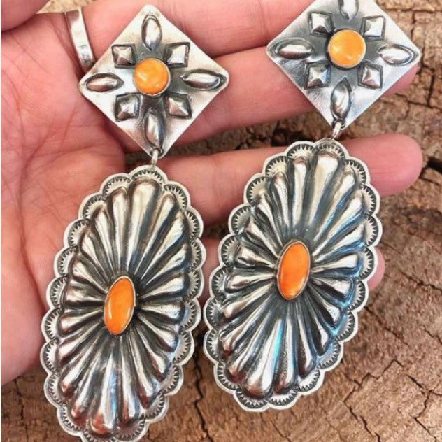 Boho Vintage Cross Resin Earrings - product image 1
