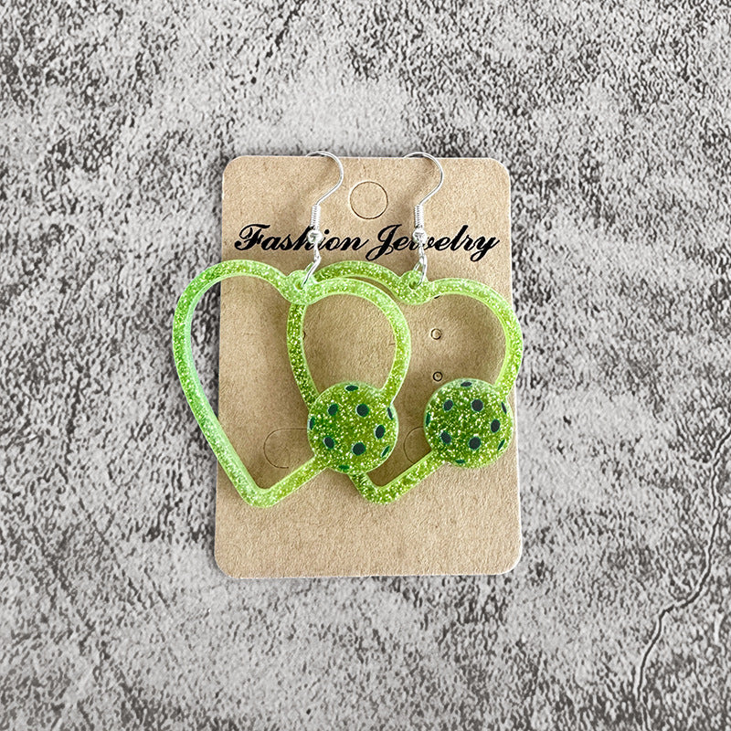 Heart Cross Acrylic Earrings - product image 8
