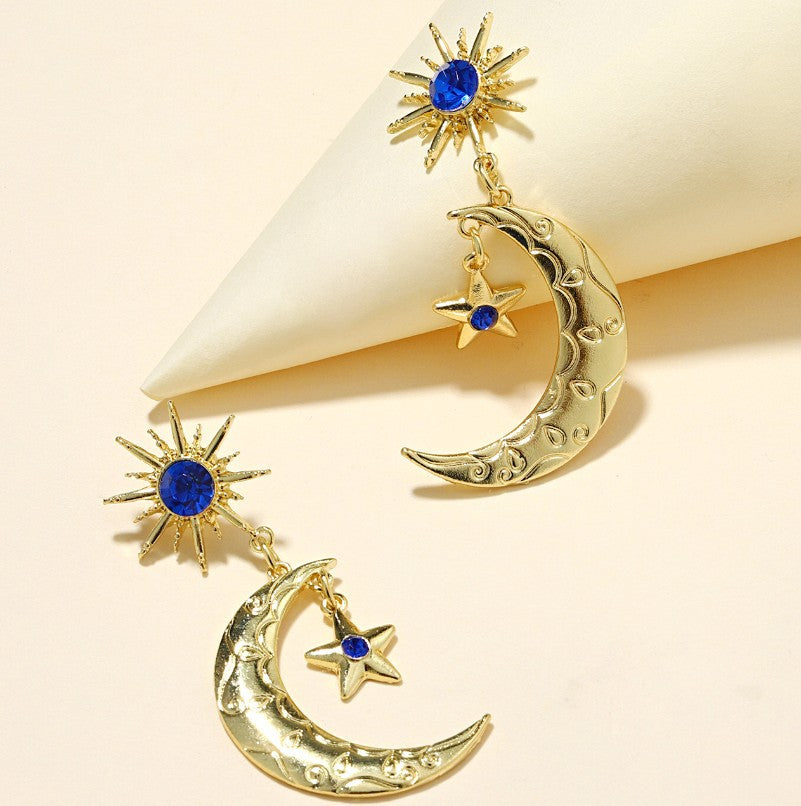 Vintage Moon Cross Earrings - product image 1