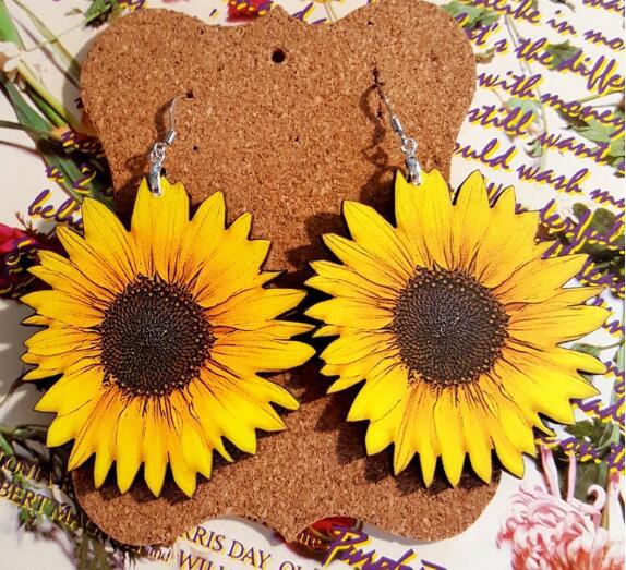 Floral Wood Earrings - product image 11