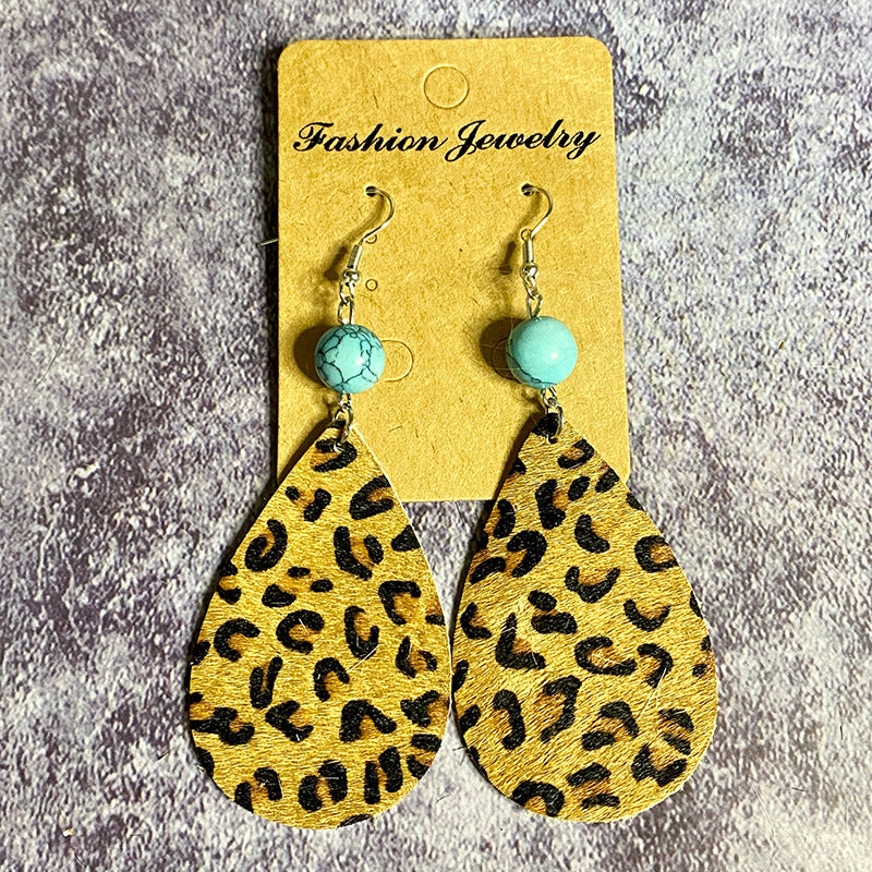 Western Turquoise Vintage Horse Cross Earrings - product image 14