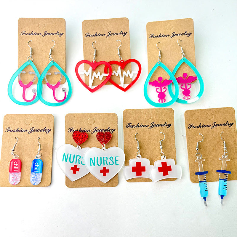 Cross Acrylic Earrings - product image 1