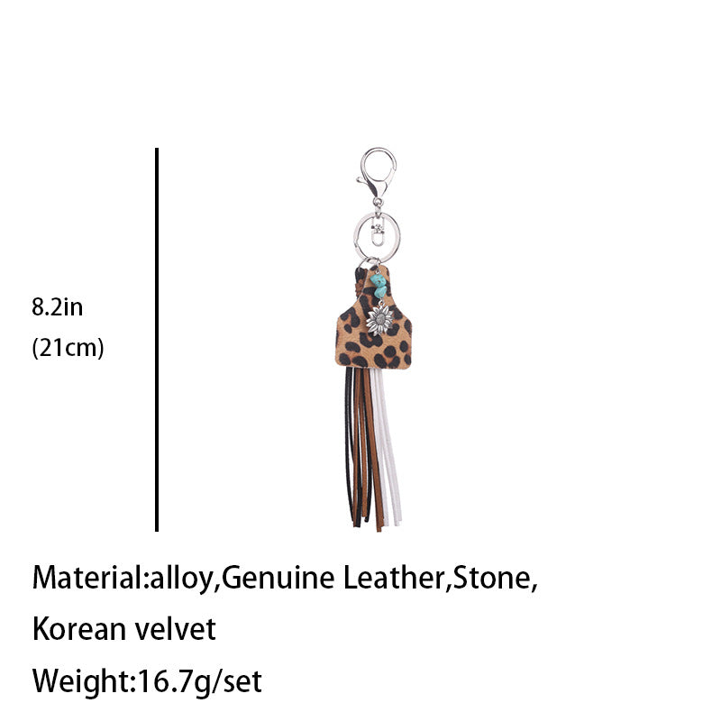 Western Turquoise Vintage Geometric Floral Keychain - product image 16