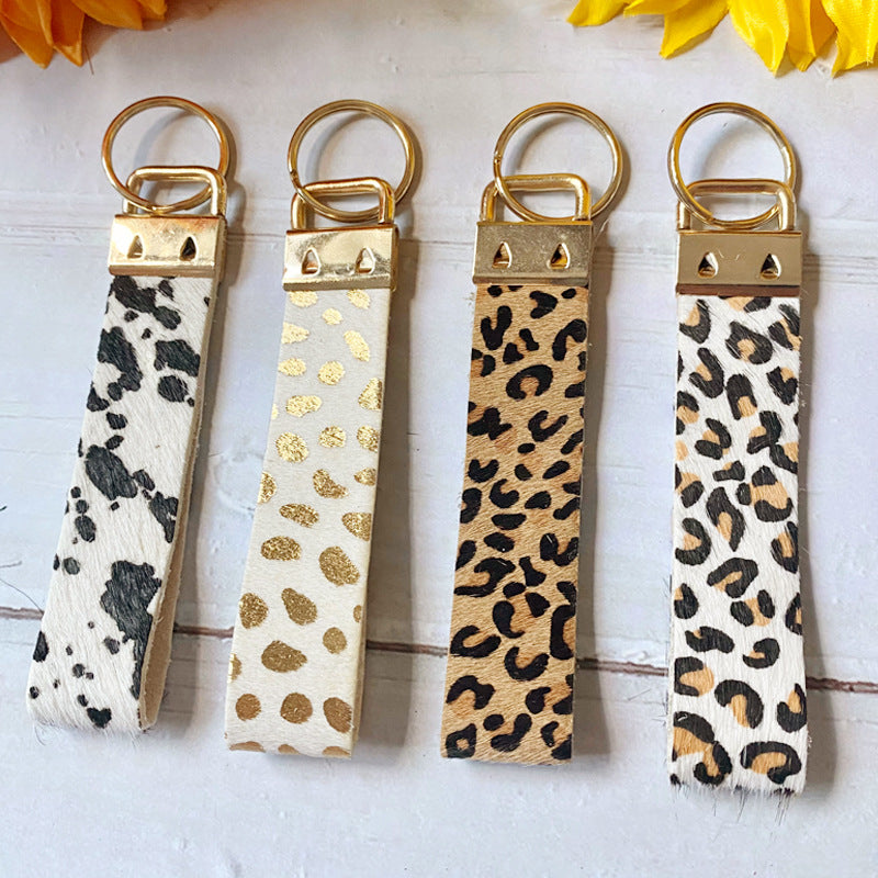 Vintage Horse Cross Leather Keychain - product image 1