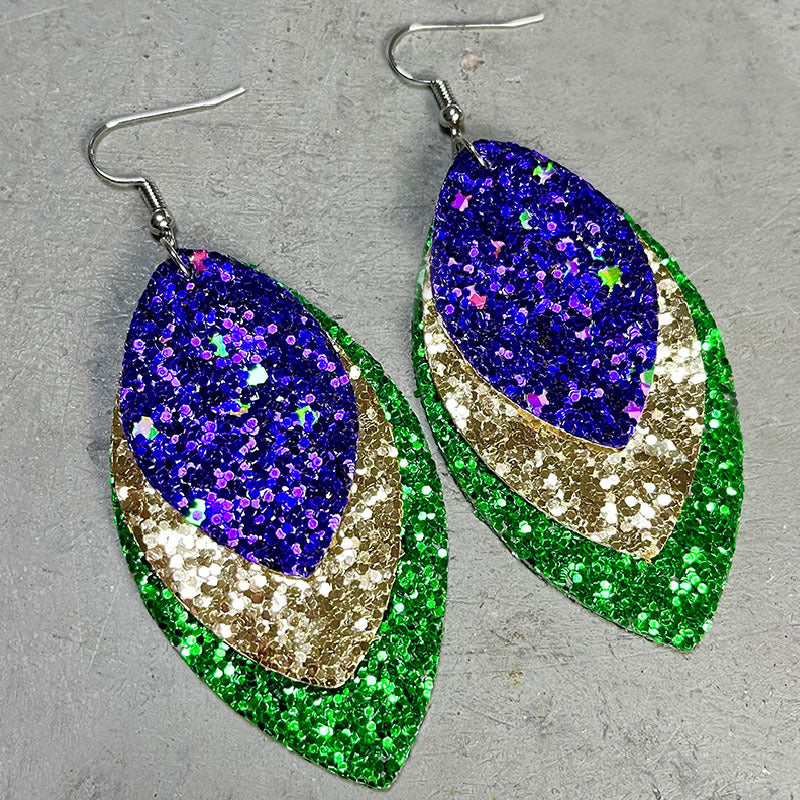 Statement Feather Cross Earrings - product image 3