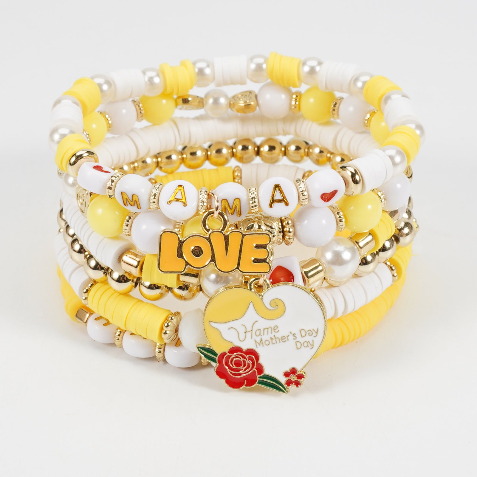 Floral Heart Beaded Bracelet - product image 3