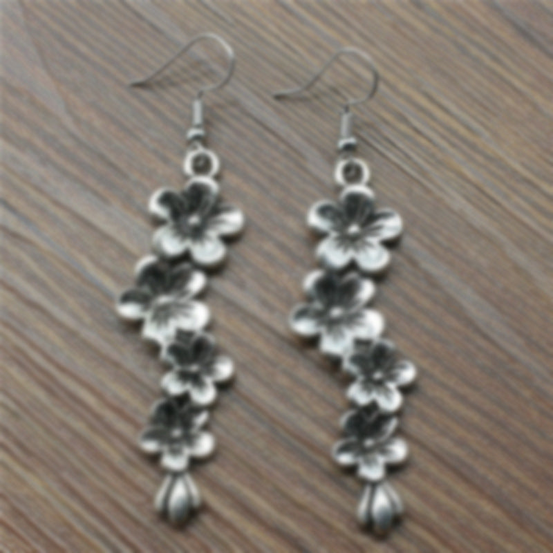 Boho Vintage Floral Cross Earrings - product image 6