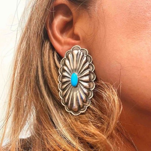 Boho Statement Floral Cross Earrings - product image 2