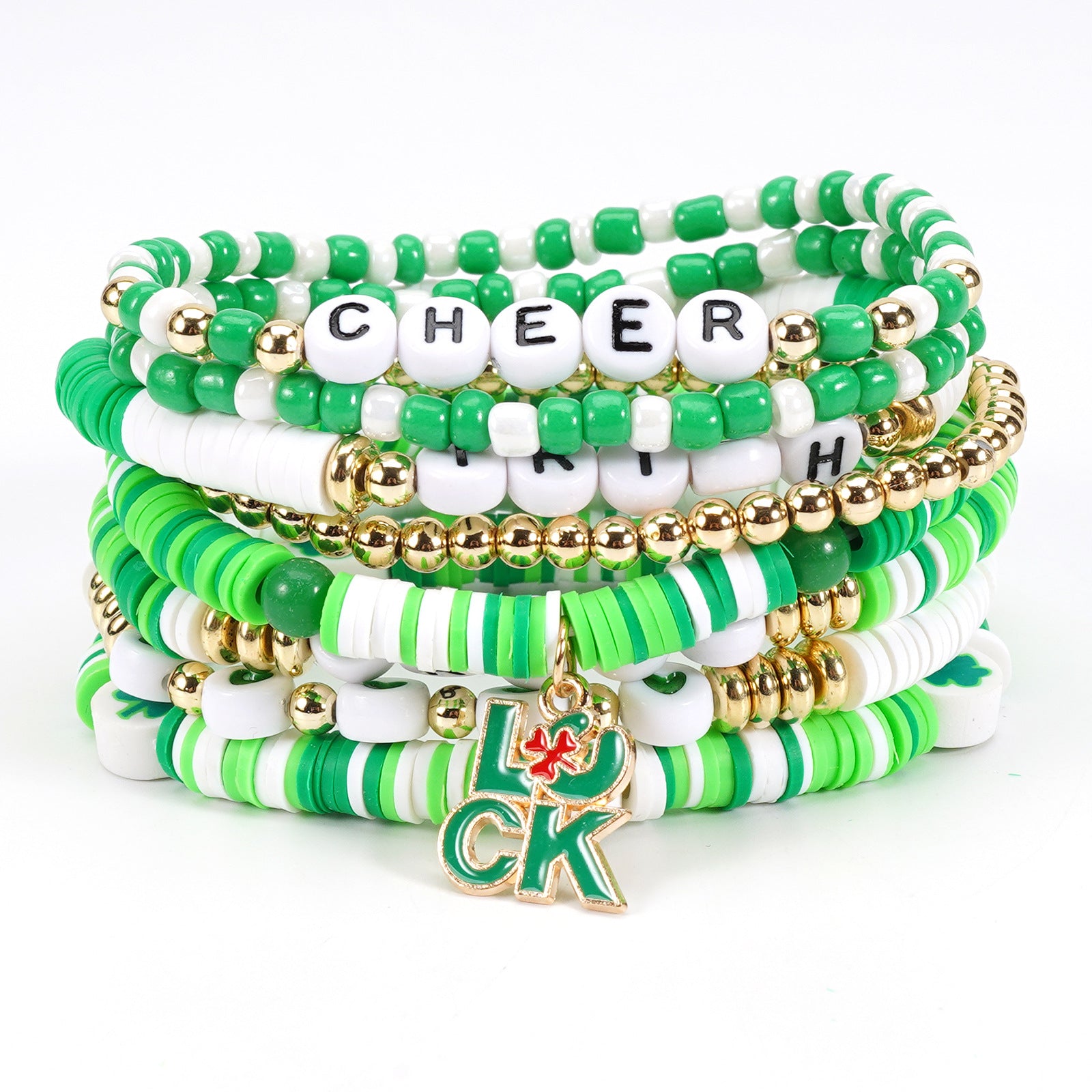 Irish St. Patrick's Day Bracelet Party Parade Green Lucky Clover Pendant Soft - product image 7