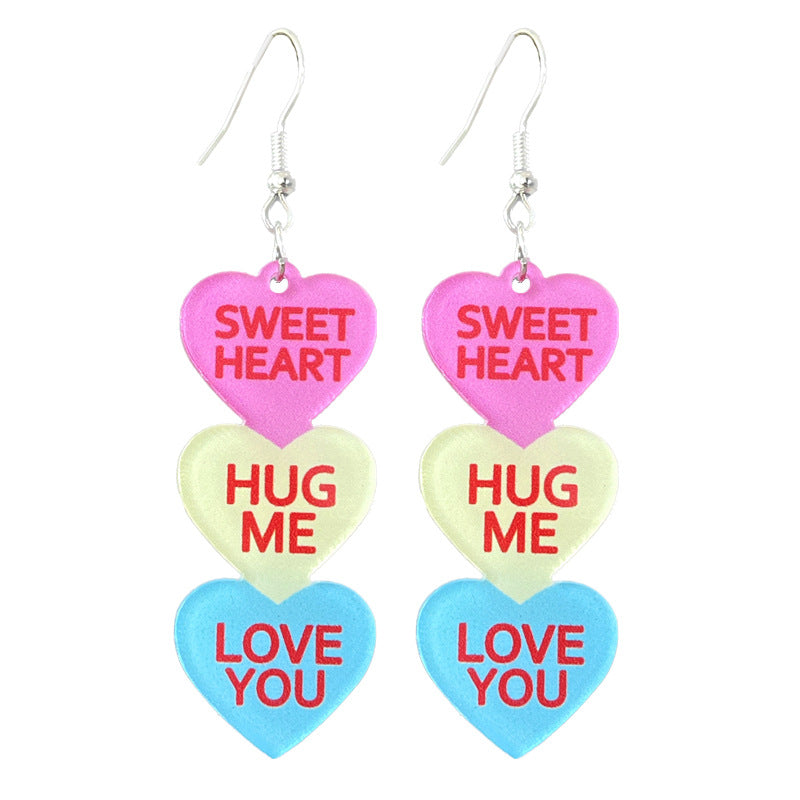 Heart Cross Acrylic Earrings - product image 2