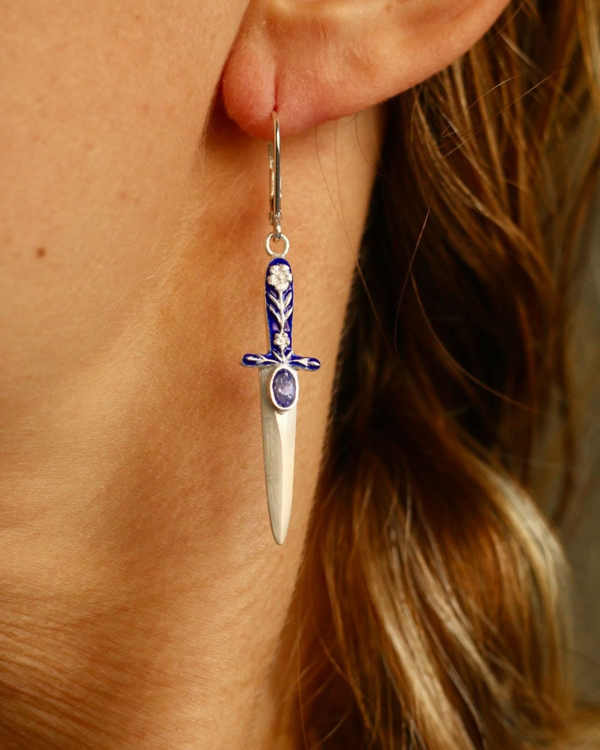 Floral Cross Earrings - product image 7