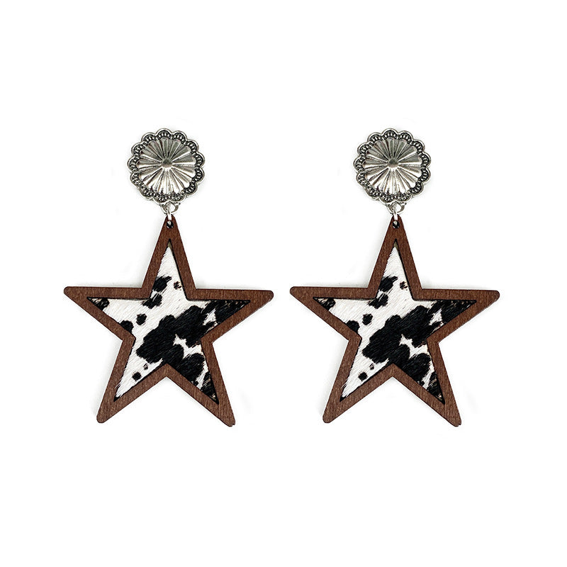 Western Cross Leather Earrings - product image 5