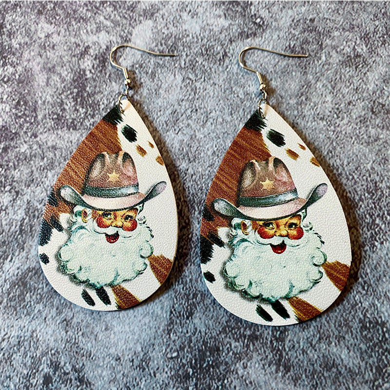 Statement Cross Leather Earrings - product image 8