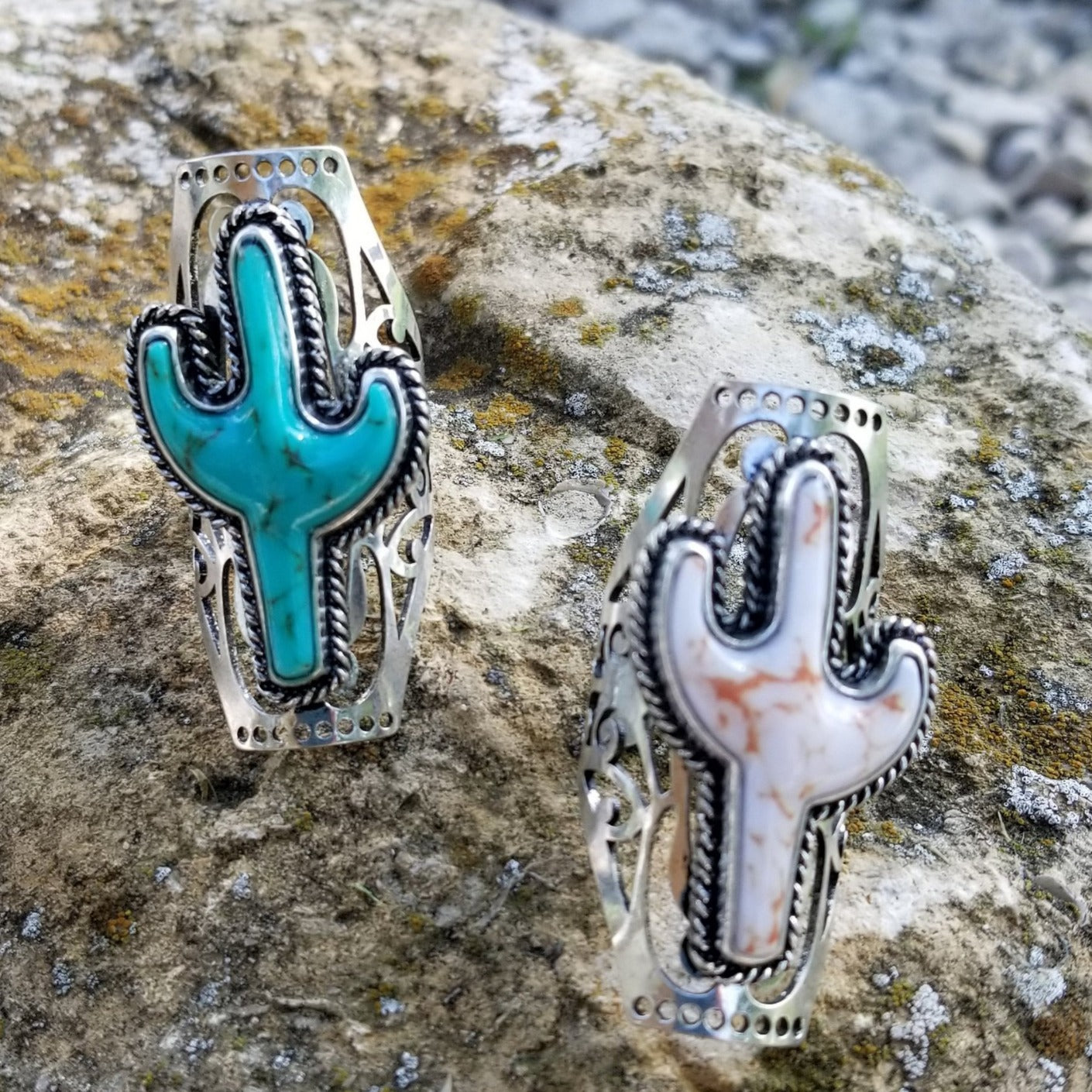 Turquoise Cactus Cross Ring - product image 3