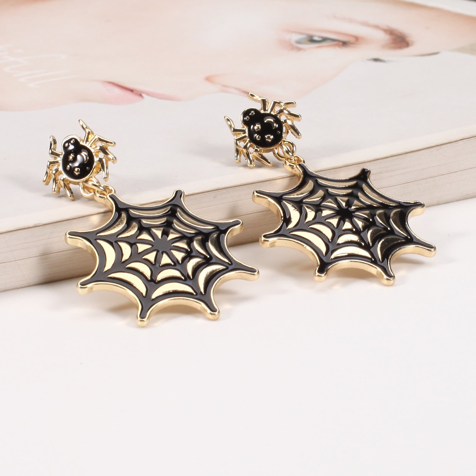 Pumpkin Hat Ghost Skull Bat Spider Web Pattern Earrings Halloween Party Ear - product image 27