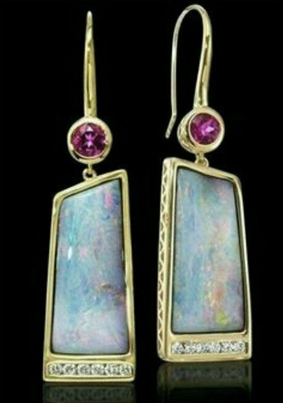 Earrings Inlaid with Sea Blue Topaz for Women Creative Rotating Water Drop - product image 22