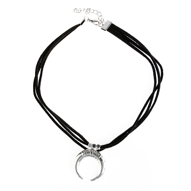Geometric Moon Necklace