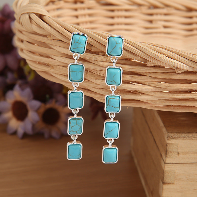 Turquoise Vintage Cross Earrings - product image 3