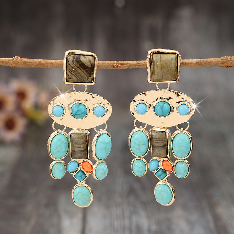 Turquoise Cross Earrings - product image 3