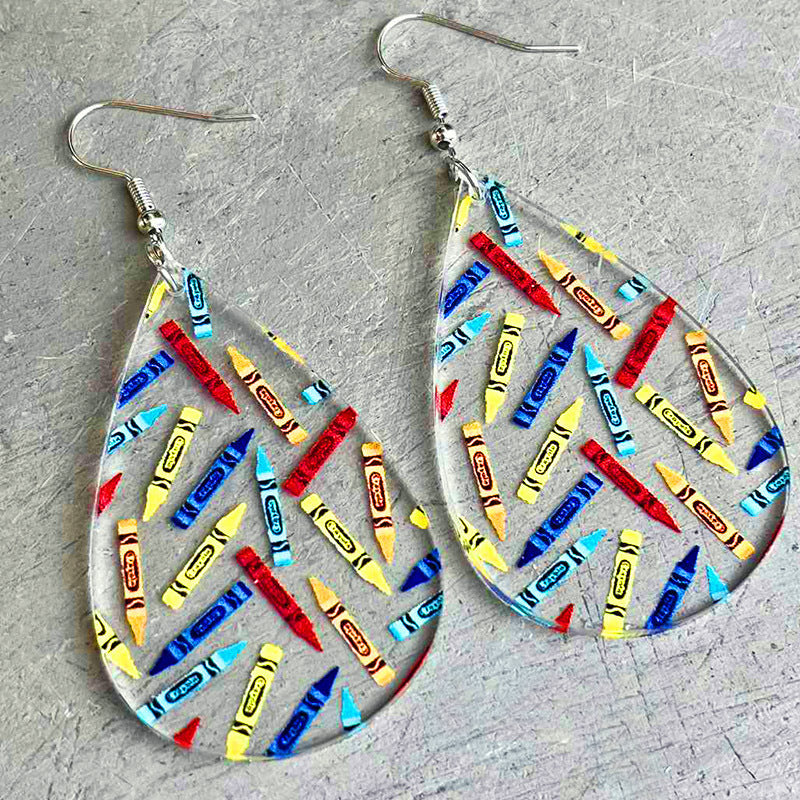Cross Acrylic Earrings - product image 4