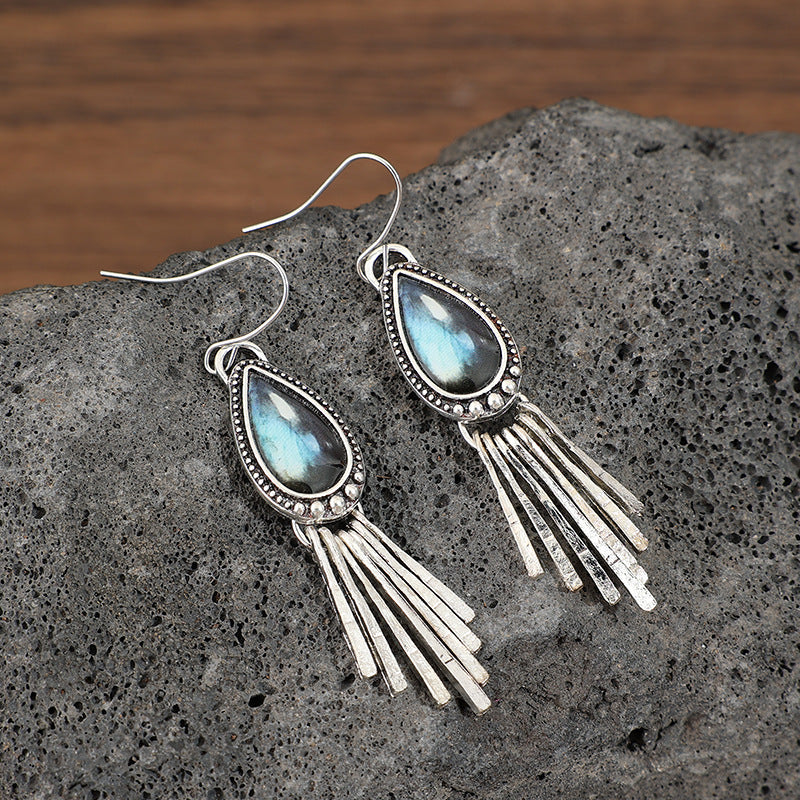 Turquoise Boho Vintage Earrings - product image 3