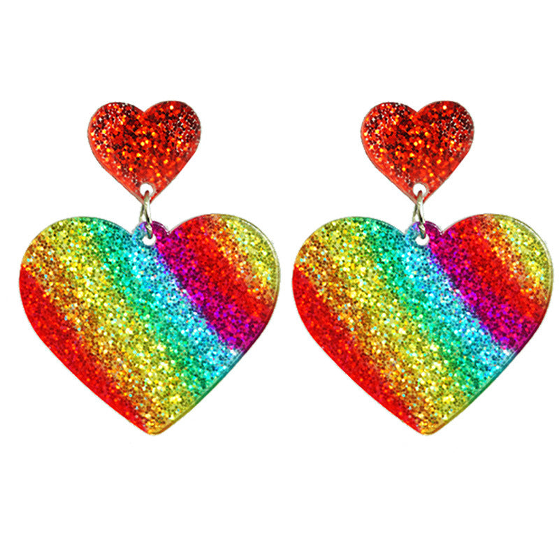 Heart Cross Acrylic Earrings - product image 5