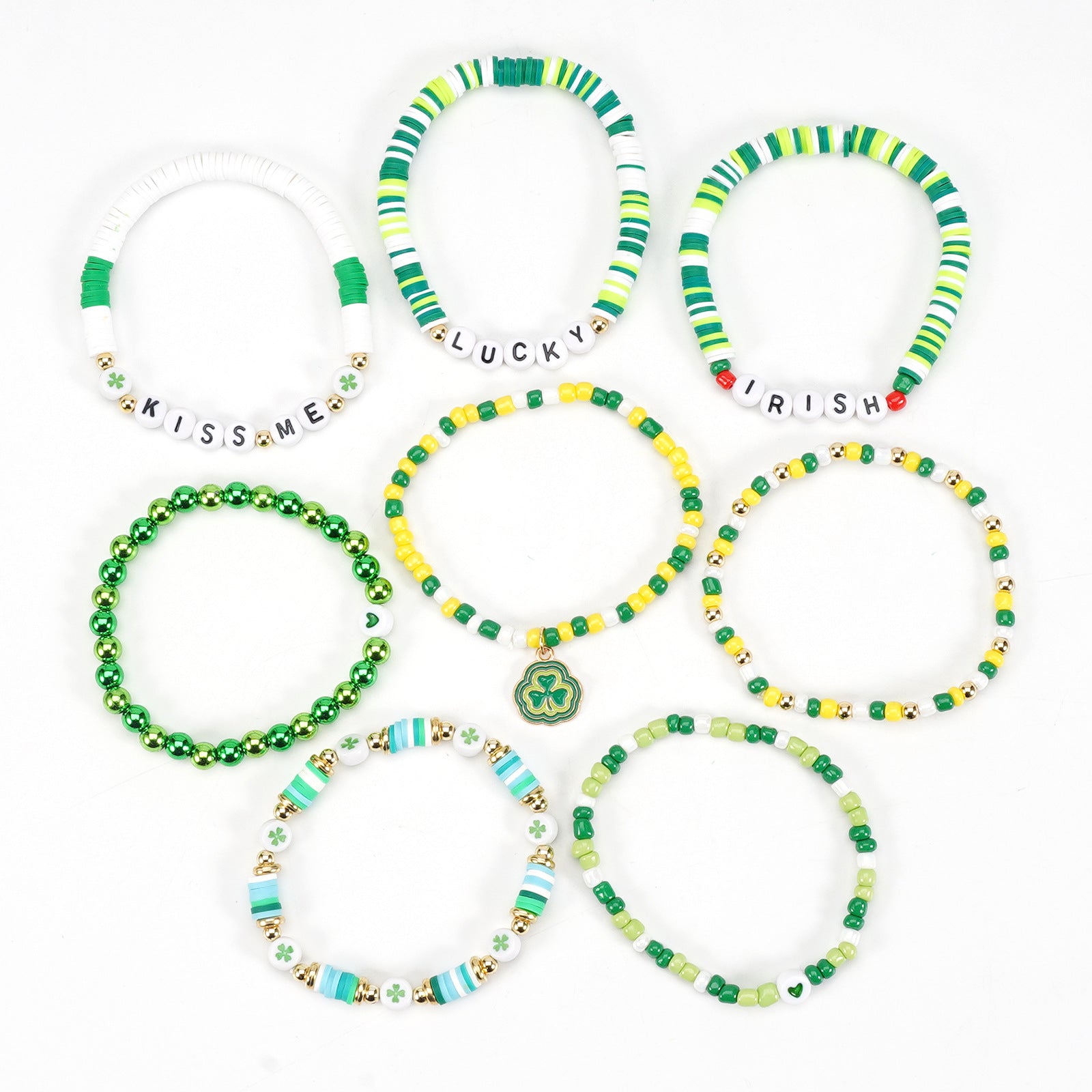 Irish St. Patrick's Day Bracelet Party Parade Green Lucky Clover Pendant Soft - product image 17