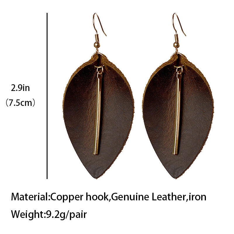 Western Horse Leather Earrings - product image 4