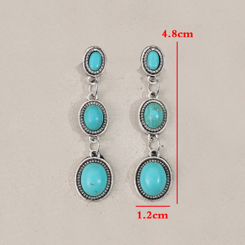 Turquoise Boho Vintage Earrings