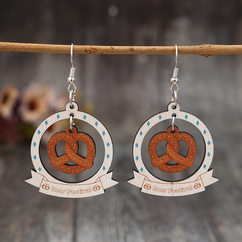 Geometric Wood Earrings - product image 1