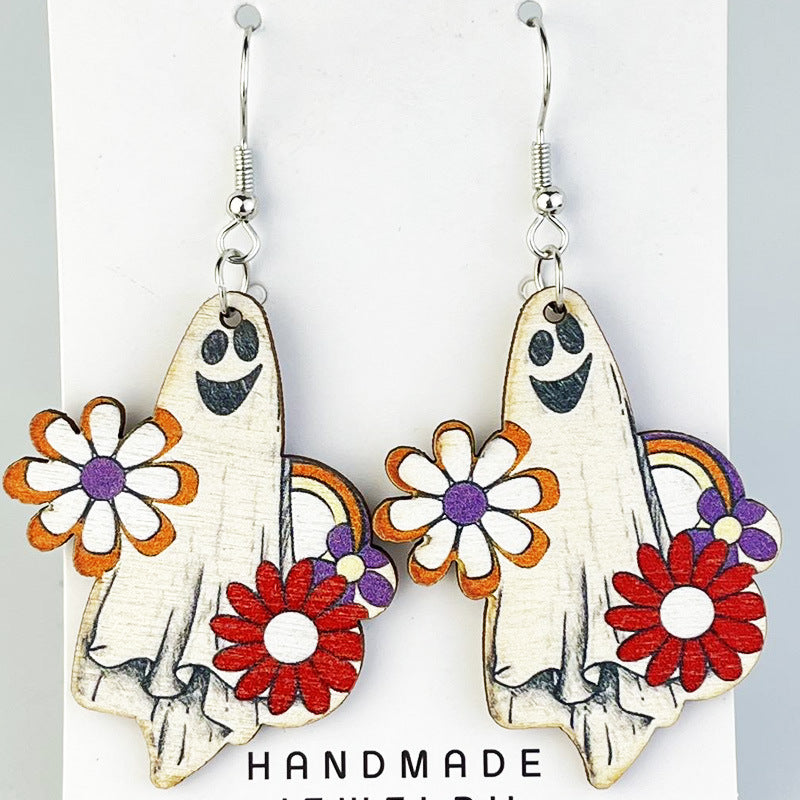 Boho Vintage Floral Cross Earrings - product image 3