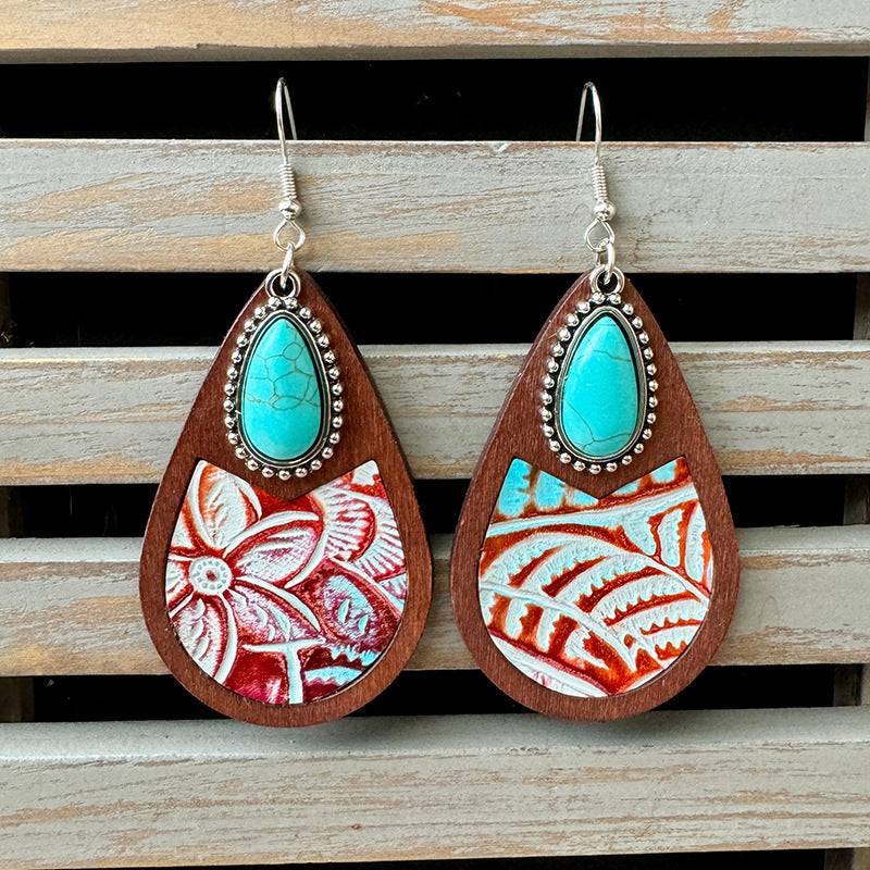 Western Vintage Horse Cross Leather Earrings - product image 10