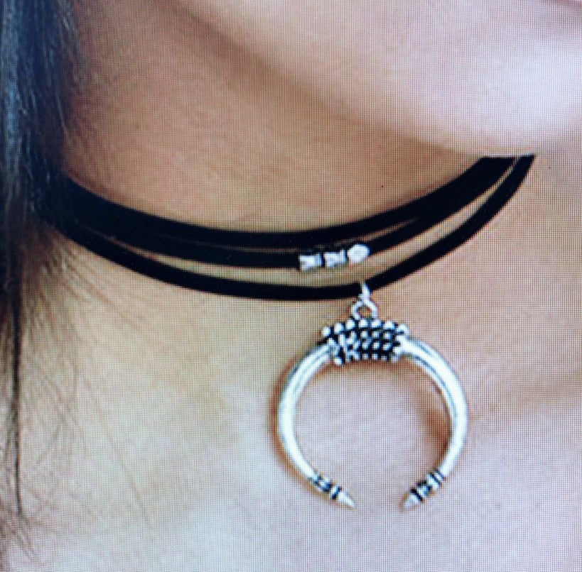 Geometric Moon Necklace - product image 1