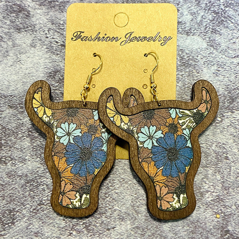 Western Floral Cross Earrings - product image 1