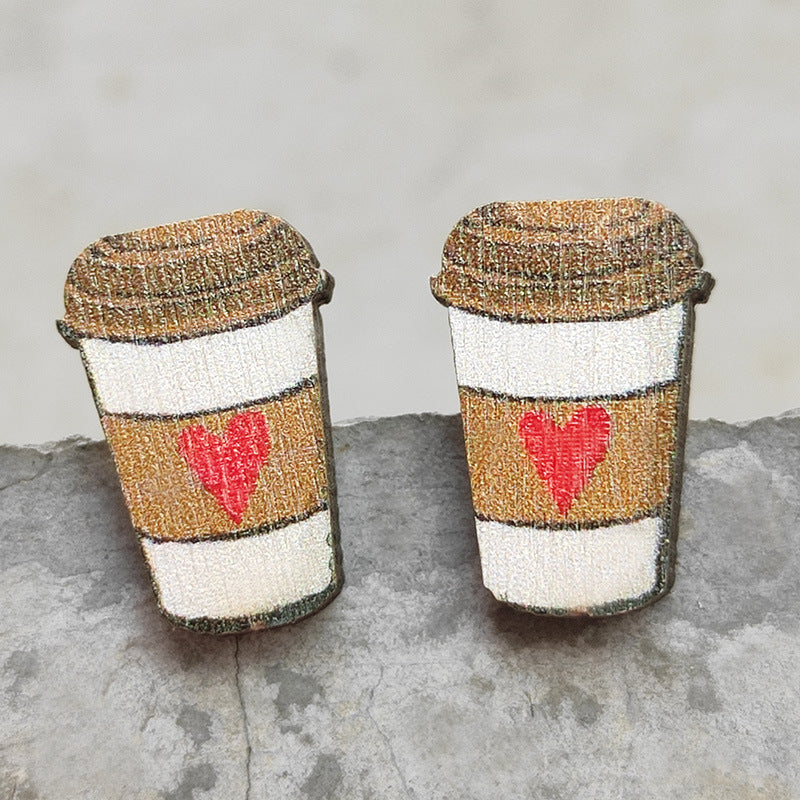 Cross Wood Earrings - product image 17