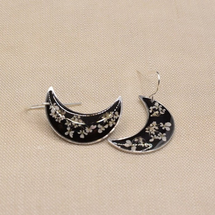 Vintage Floral Moon Cross Resin Earrings for Women - product image 5