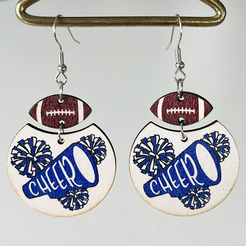 Geometric Cross Wood Earrings