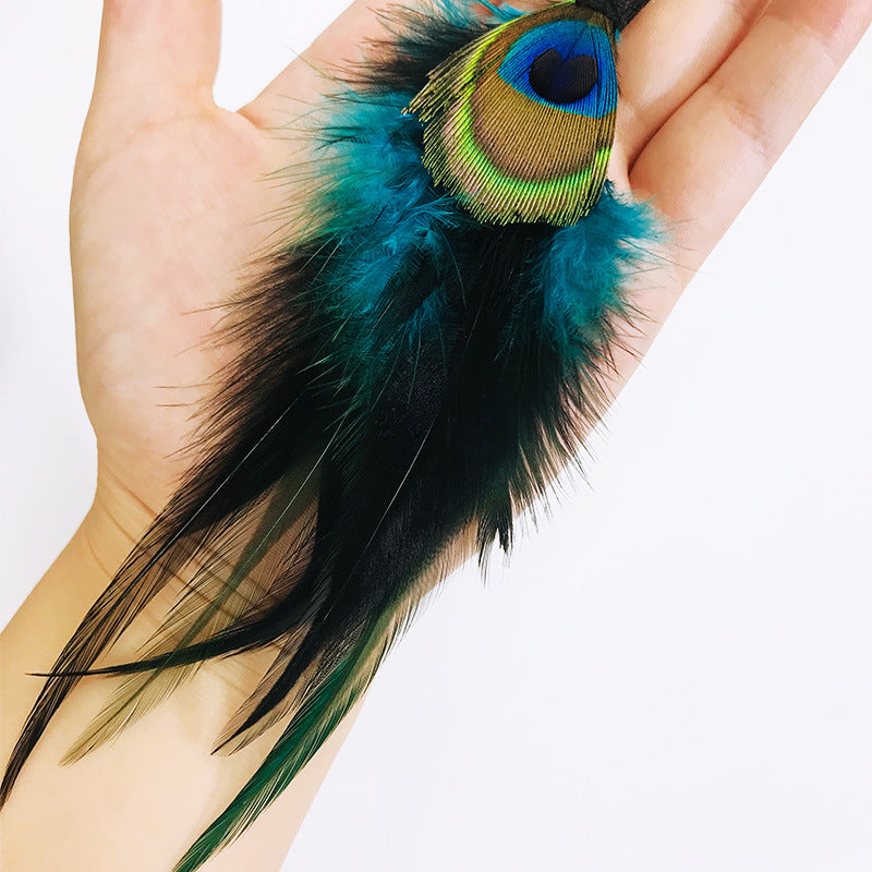 Boho Vintage Feather Beaded Earrings - product image 4
