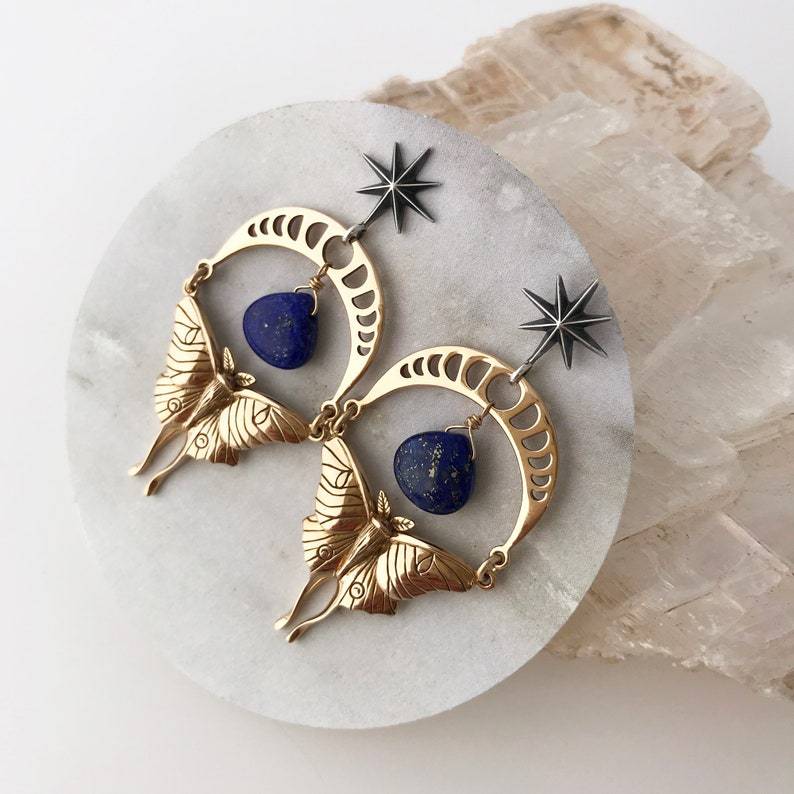 Vintage Statement Moon Earrings - product image 8