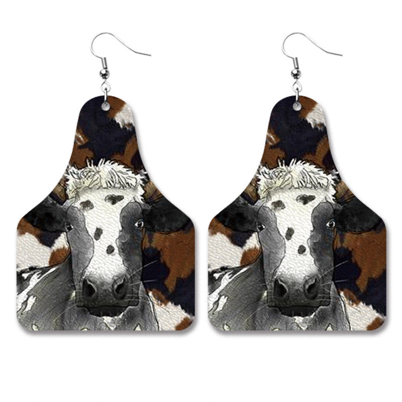 Western Vintage Leather Earrings - product image 3