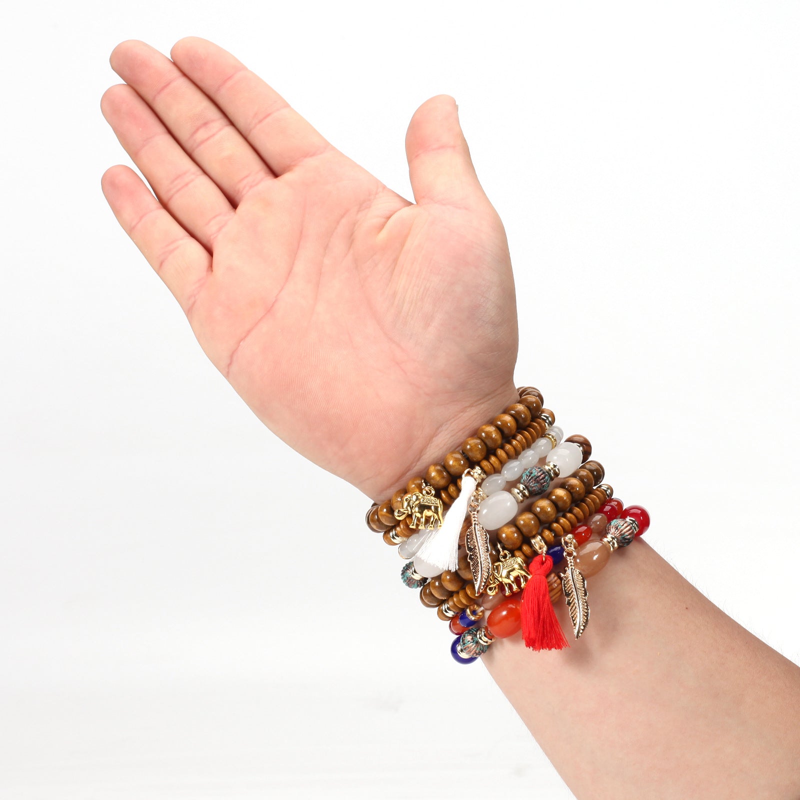 Boho Wood Beaded Necklace - product image 25